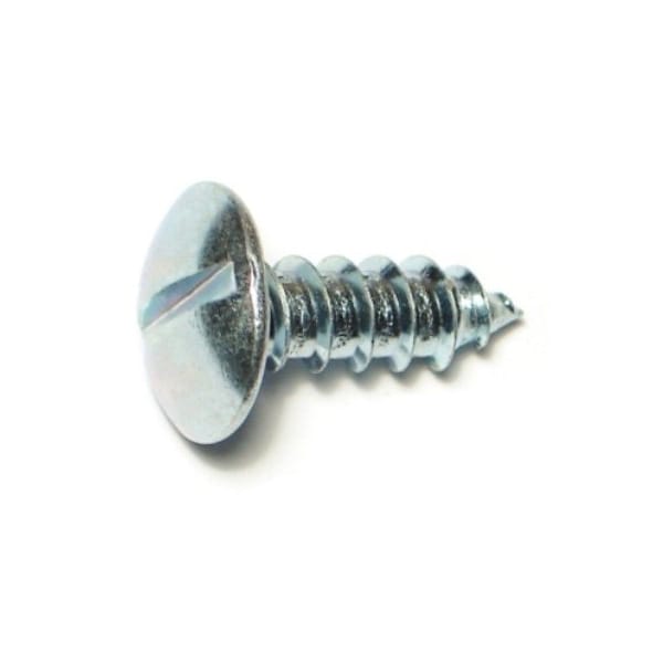 Midwest Fastener Sheet Metal Screw, #14 x 3/4 in, Zinc Plated Steel Round Head Slotted Drive, 10 PK 67016 - main
